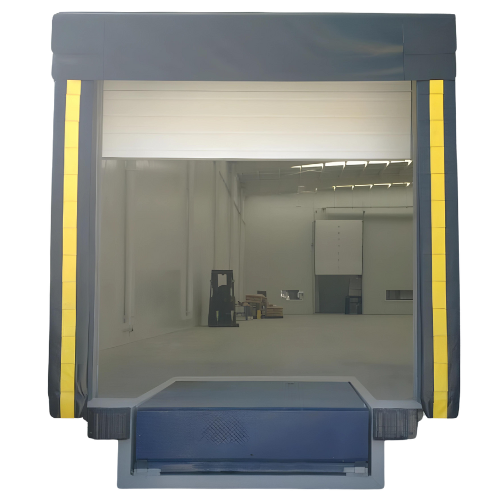 Sello de Anden con Cabezal Cortina para Puerta de 8'x8' y Proyección de 20”