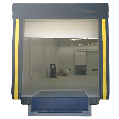 Sello de Andén con Cabezal Cortina para Puerta de 8'x8' y Proyección de 10"