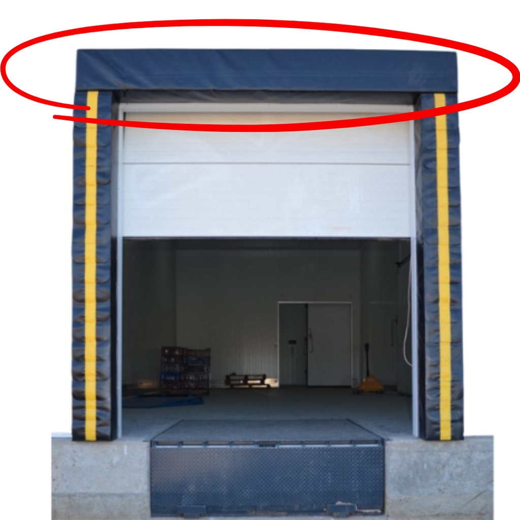 Cabezal solido para sello de andén de 10'x10', Proyección de 10"